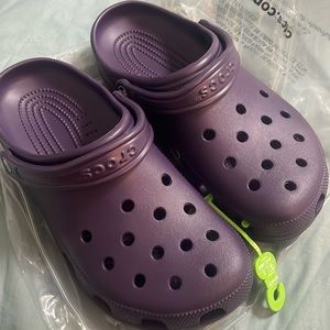 Dark iris, crocs, brand new